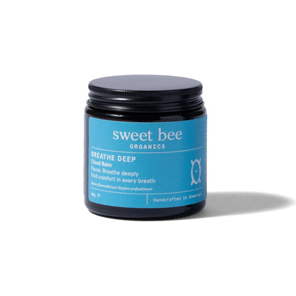 Breathe Deep Cloud Balm 60g jar with a blue label